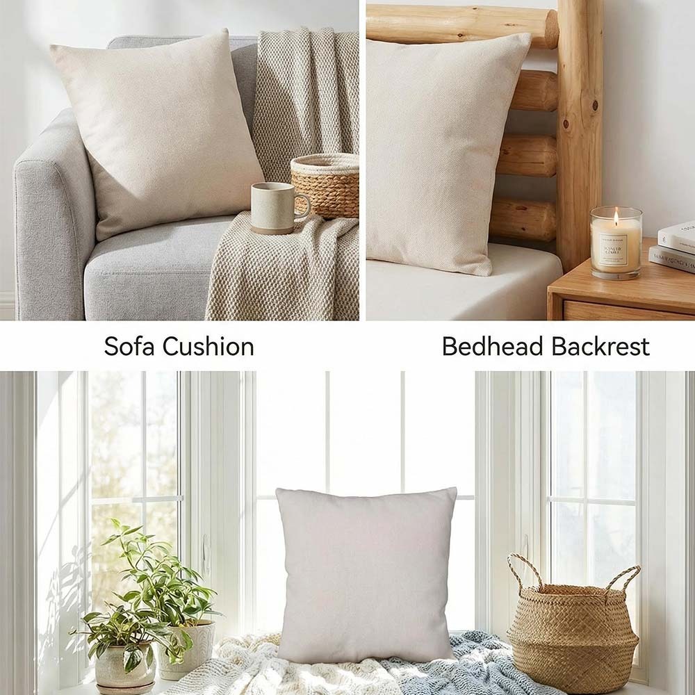 Custom Sublimation Pillow Case Blanks DIY Durable & Washable Cotton Linen Cushion Case for Home Supplies/Sofa Decor