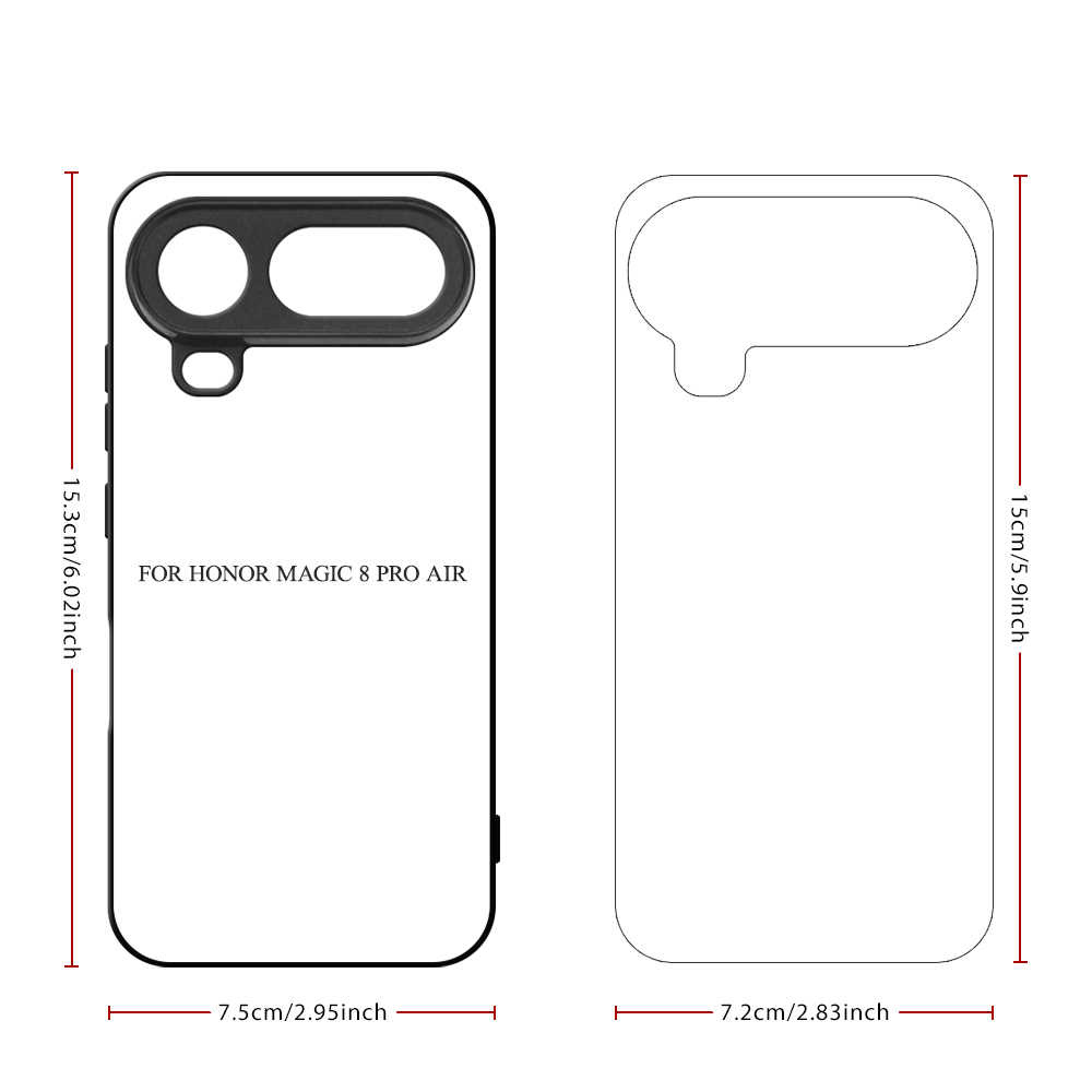 Sublimation Phone Case Blanks for Honor Power 2 / Magic 8 – DIY Heat Transfer 2D Printed TPU Protective Cover