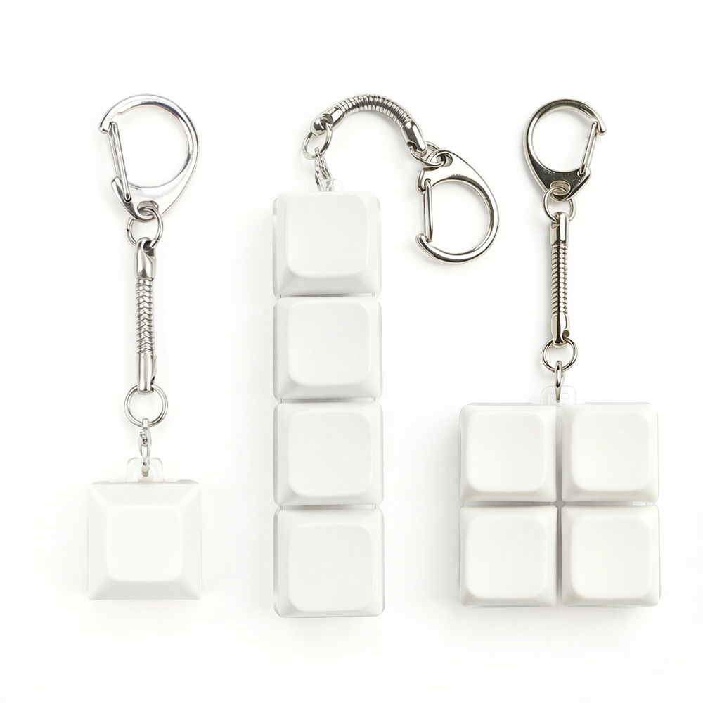 Sublimation Blank Stress Relief Toy - DIY Keyboard Fidget Keychain Decor for Office Gifts & Desk Accessories