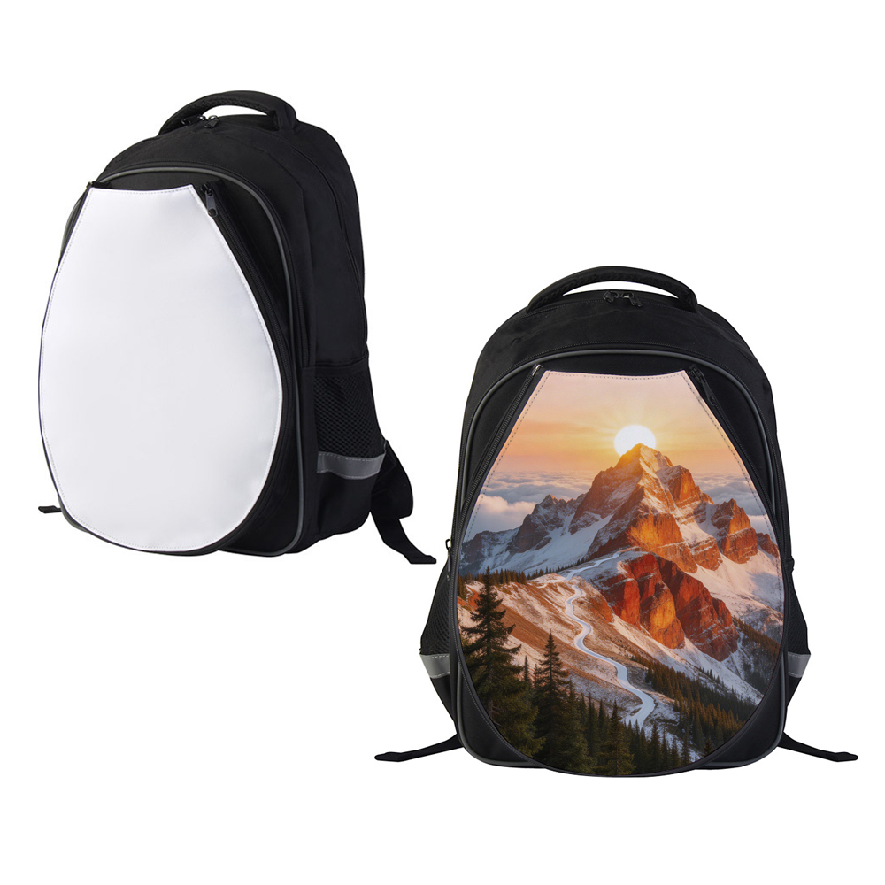 Sublimation Tennis Backpack Blank - Polyester Durable 3-Layer Sport Bag with Detachable Surface Design & 3 Color Options