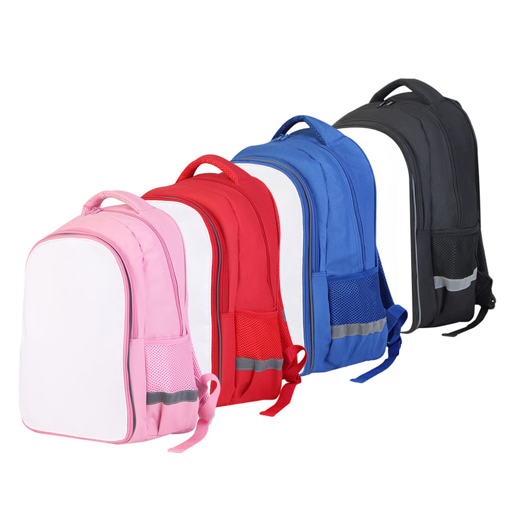 Sublimation Blank School Bag - Premium Polyester 3 Layer Backpakck with 4 Color Options