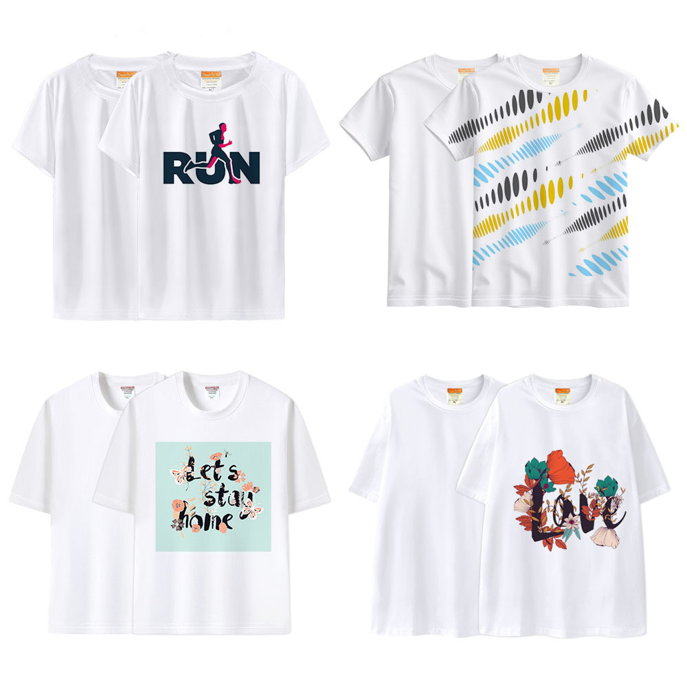 4 Different Styles T-Shirt - Durable Model / Inner Cotton Outer Polyester / Milk Silk Cloth for Promotion Event/Family Use
