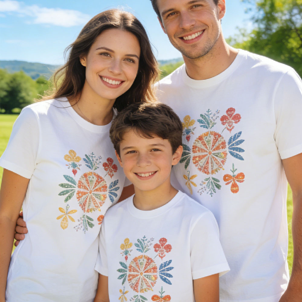 4 Different Styles T-Shirt - Durable Model / Inner Cotton Outer Polyester / Milk Silk Cloth for Promotion Event/Family Use
