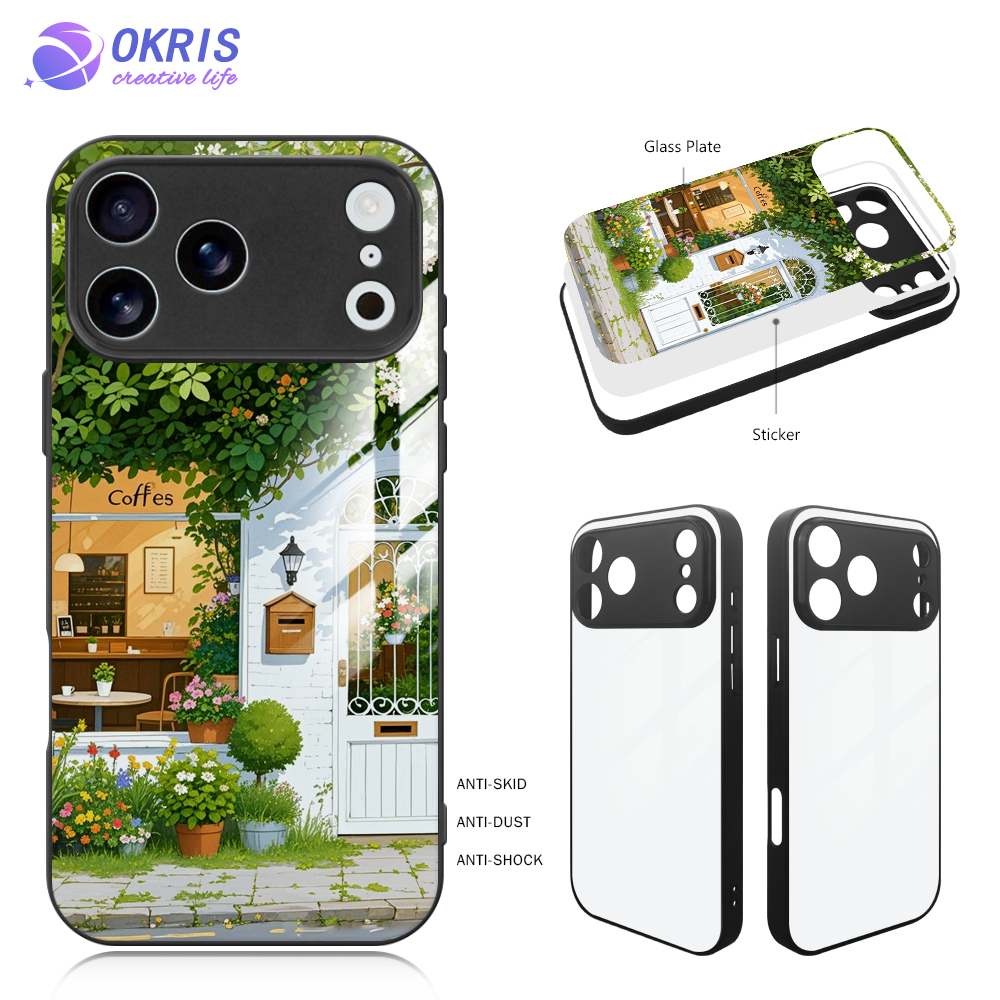 Sublimation Clear Glass Phone Case Blank - DIY Custom Protective Phone Cover