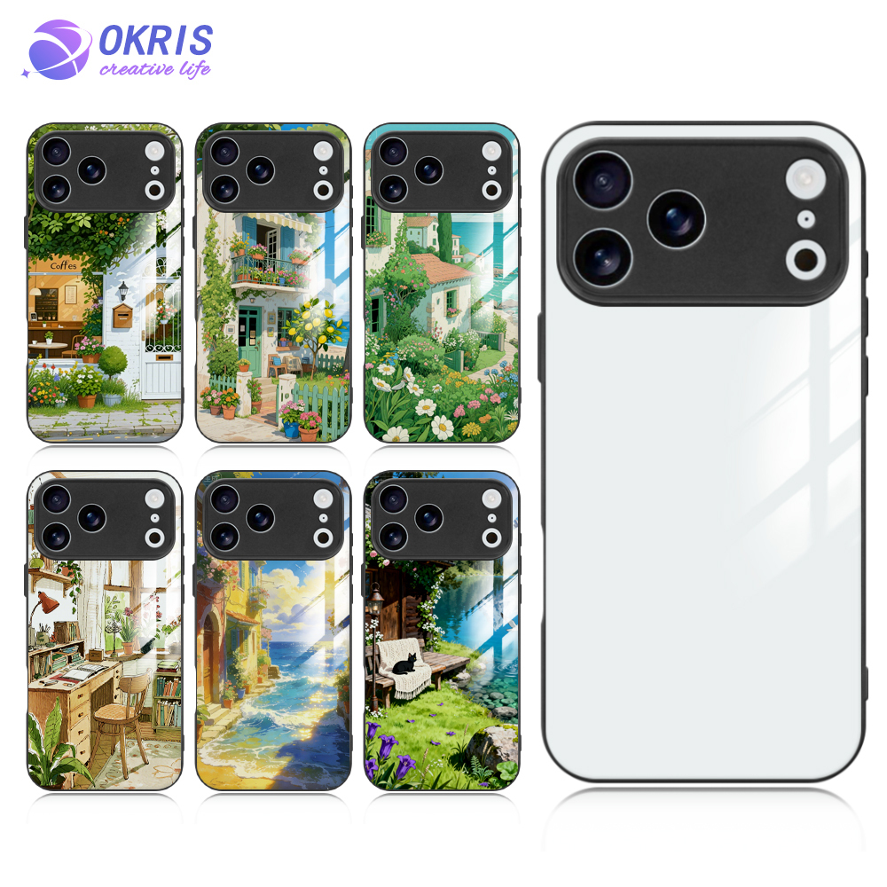 Sublimation Clear Glass Phone Case Blank - DIY Custom Protective Phone Cover