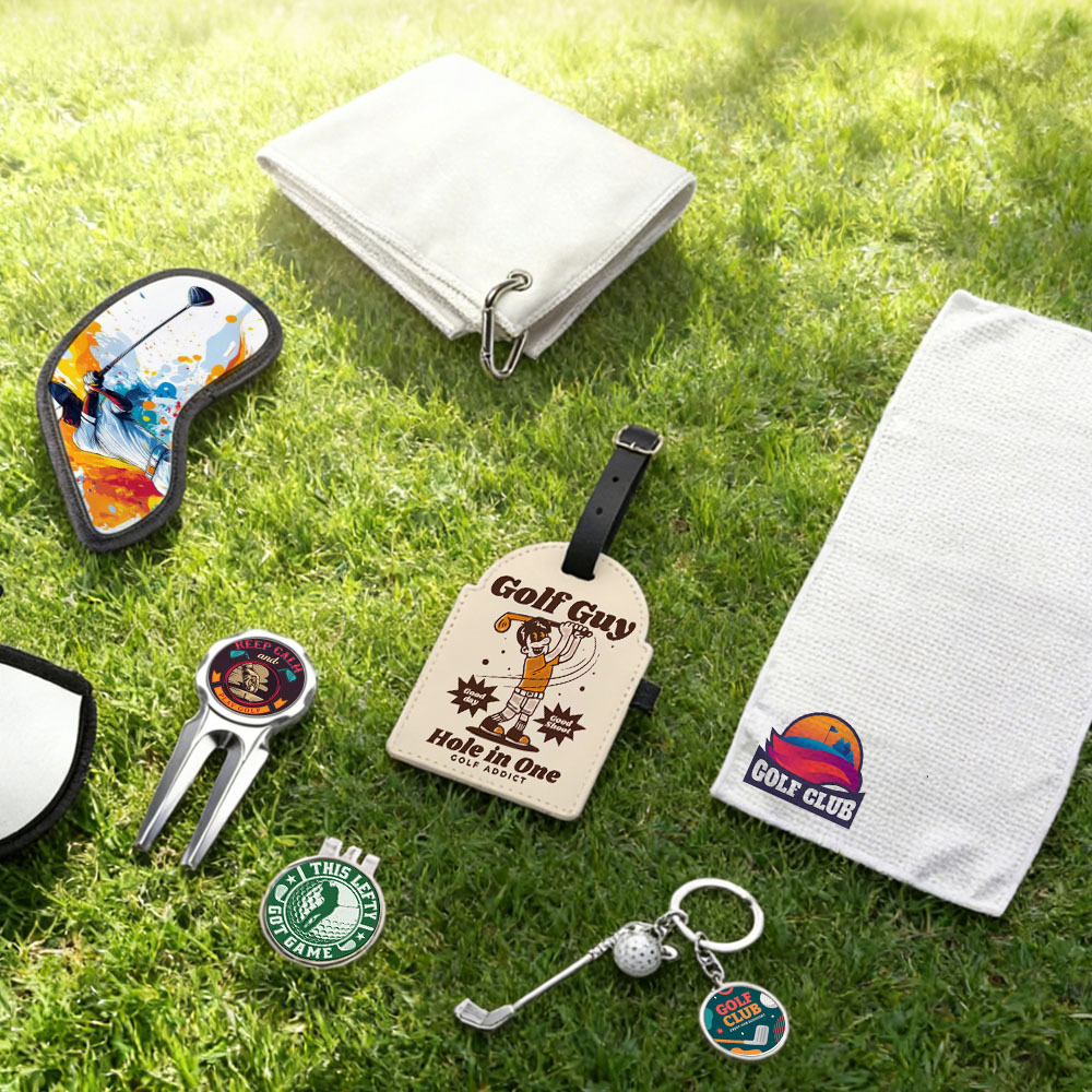 DIY Sublimation Golf Accessories Collection - Custom Photo Printing for Sport Supplies