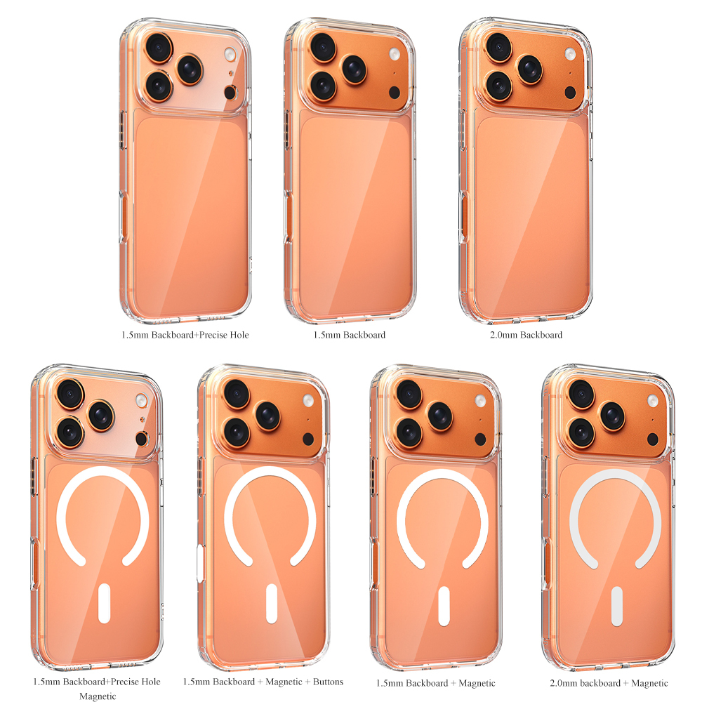 Transparent TPU Phone Case - Magnetic & Protective Phone Cover for iPhone 17 Pro Max with Fine Hole & Big Camera Hole