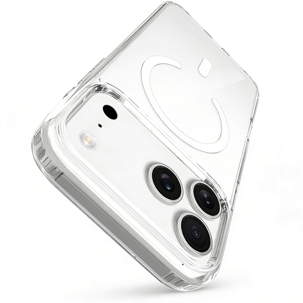 Transparent TPU Phone Case - Magnetic & Protective Phone Cover for iPhone 17 Pro Max with Fine Hole & Big Camera Hole