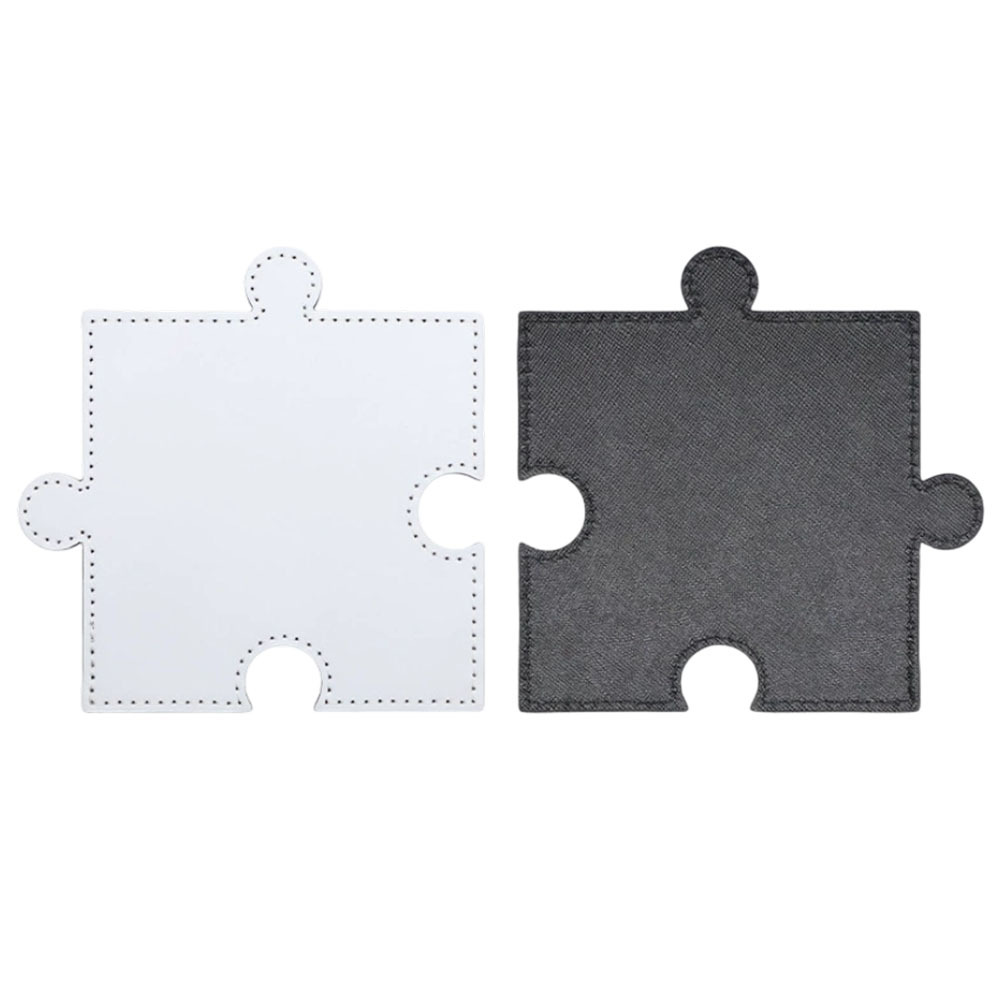 Custom Sublimation Puzzle Coaster Blanks - DIY Personalized PU Leather Drinking Pads