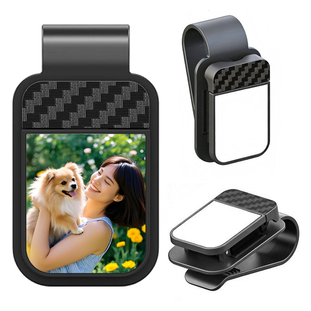 Sublimation Sunglasses Clip Blanks - DIY Custom Heat Transfer Eyeglass Holder Clip with Blank PET Insert
