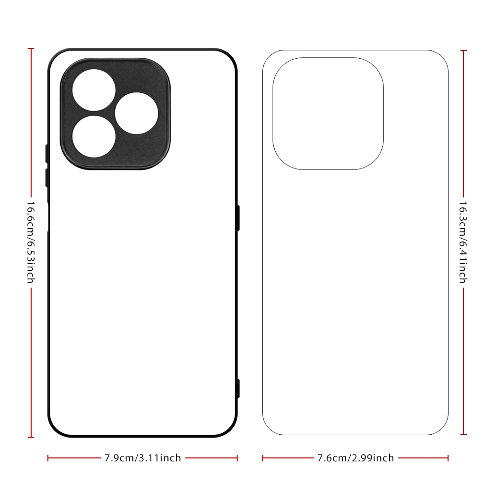 For Honor X8D Personality Heat Transfer Blank Soft Rubber 2D Mobile Phone Cover DIY Phone Case