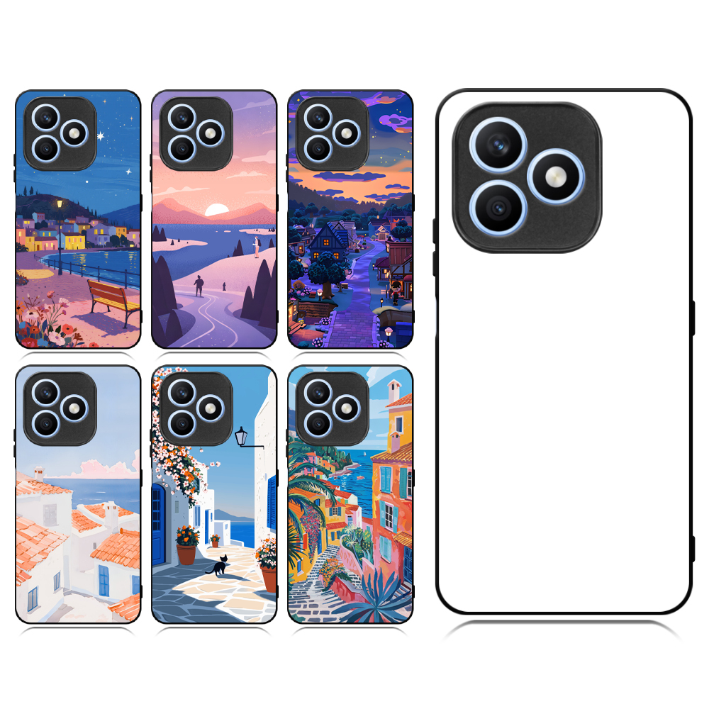 For Honor X8D Personality Heat Transfer Blank Soft Rubber 2D Mobile Phone Cover DIY Phone Case