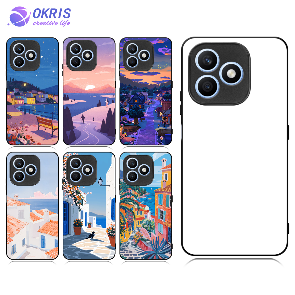 For Honor X8D Personality Heat Transfer Blank Soft Rubber 2D Mobile Phone Cover DIY Phone Case