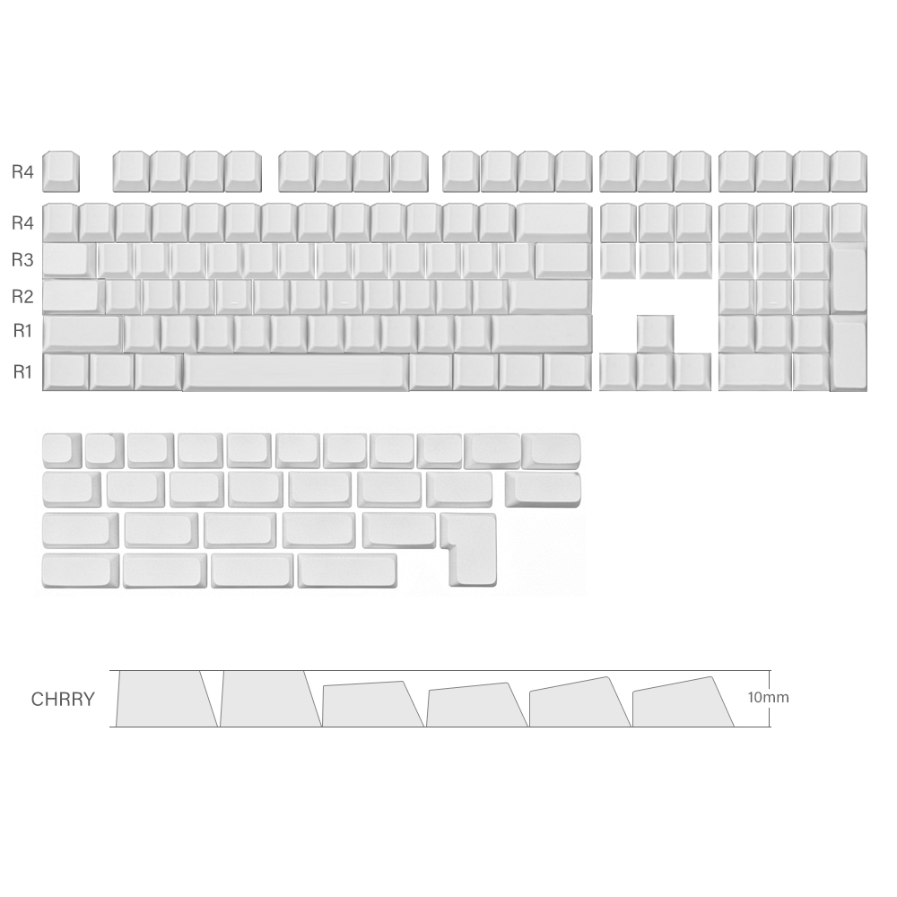 Sublimation Blank Keycaps - PBT Cherry/XDA Profile Keycap Set for Mechanical Keyboards DIY Custom Computer Accessories