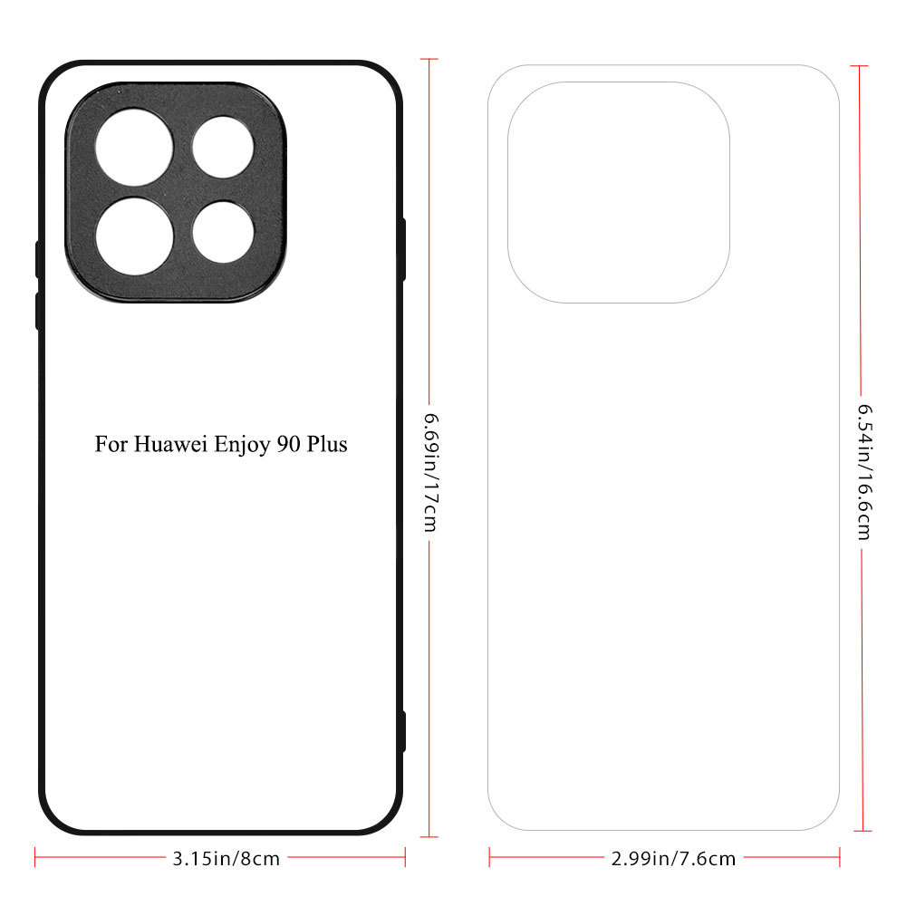 For Huawei Enjoy 90 Plus / Pro Max Sublimation Blanks Phone Case DIY Custom Phone Cover for Honor Play 60A and Huawei Enjoy 90 Series