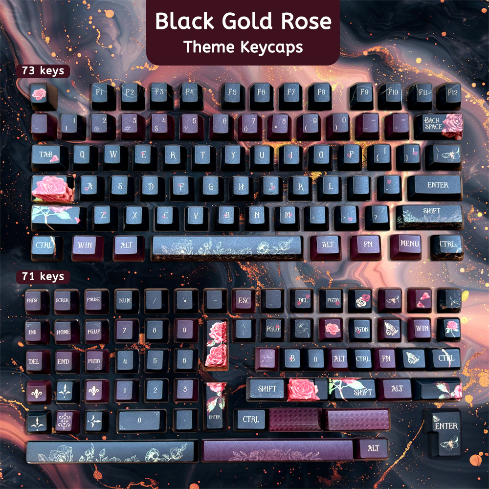 Fashion Style Keycaps - PBT/PC Cherry Profile Keycap Set for Mechanical Keyboard Custom Gaming Accessories Dye Sublimation Keycaps