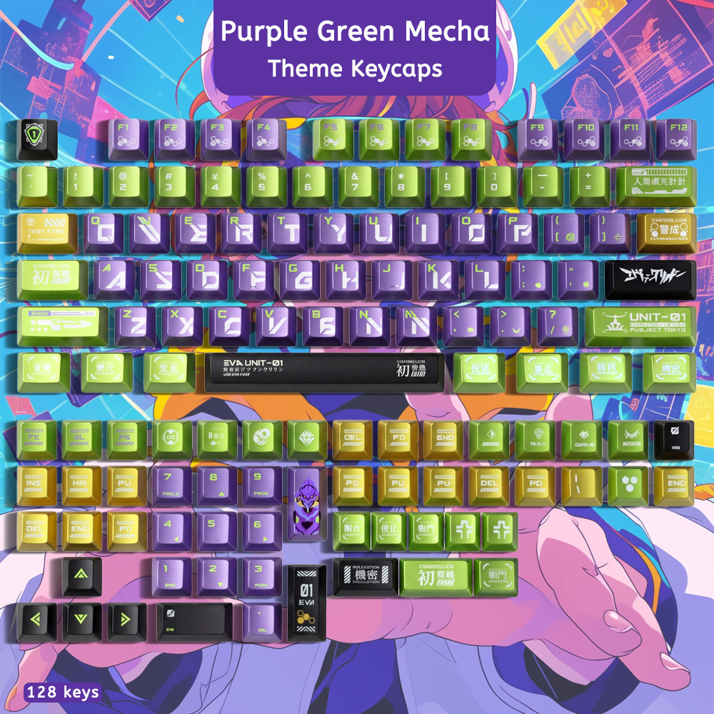 Fashion Style Keycaps - PBT/PC Cherry Profile Keycap Set for Mechanical Keyboard Custom Gaming Accessories Dye Sublimation Keycaps