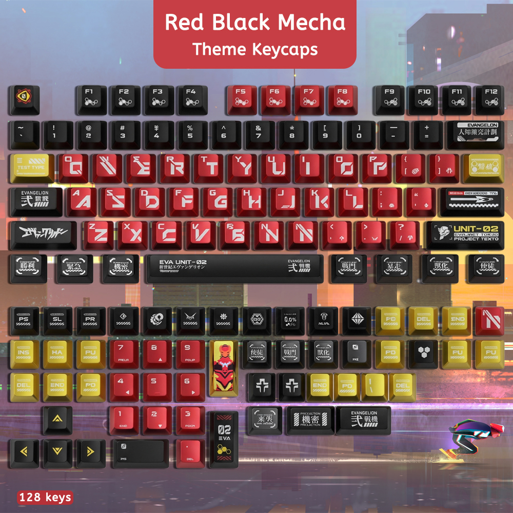 Fashion Style Keycaps - PBT/PC Cherry Profile Keycap Set for Mechanical Keyboard Custom Gaming Accessories Dye Sublimation Keycaps