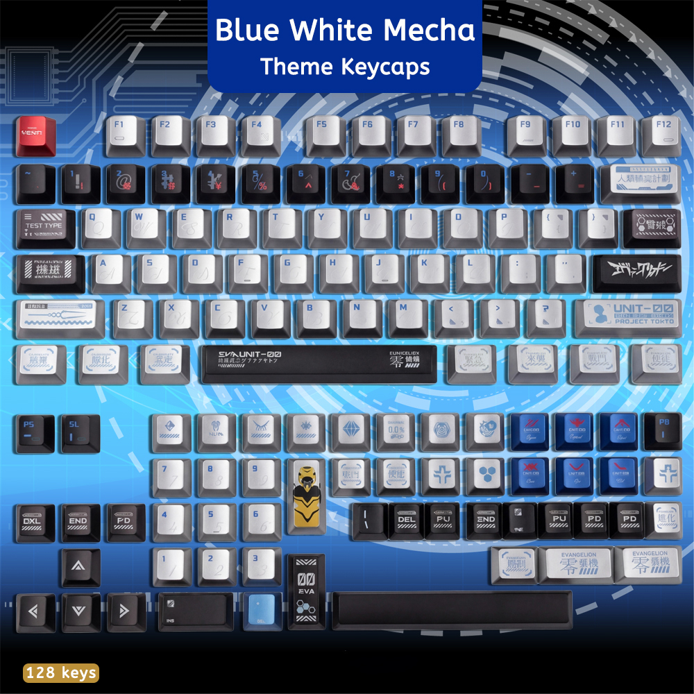 Fashion Style Keycaps - PBT/PC Cherry Profile Keycap Set for Mechanical Keyboard Custom Gaming Accessories Dye Sublimation Keycaps