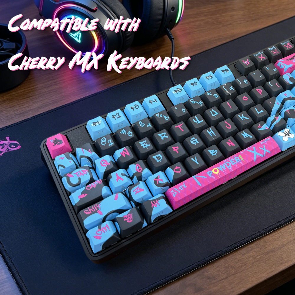 Fashion Style Keycaps - PBT/PC Cherry Profile Keycap Set for Mechanical Keyboard Custom Gaming Accessories Dye Sublimation Keycaps