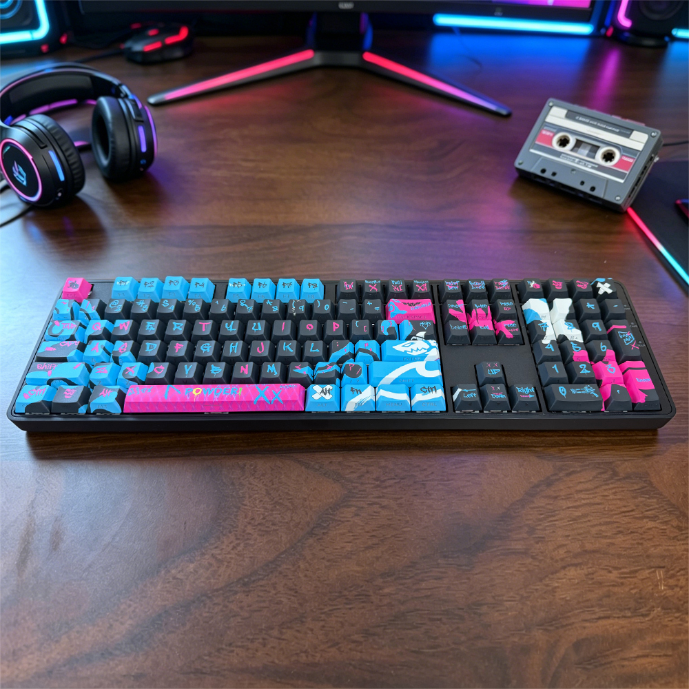 Fashion Style Keycaps - PBT/PC Cherry Profile Keycap Set for Mechanical Keyboard Custom Gaming Accessories Dye Sublimation Keycaps