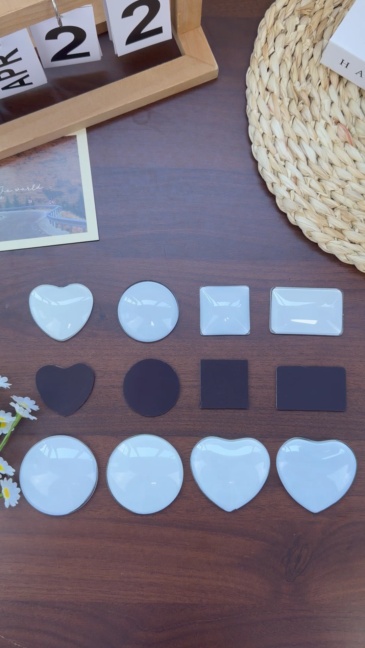 DIY Sublimation Crystal Glass Fridge Magnet - Various Shapes Heat Transfer Blank Magnet for Custom Photos, Art & Promotions