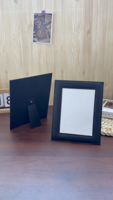 Wholesale Sublimation PU Leather Rectangle Photo Frame - DIY Craft Home Decor with Stand