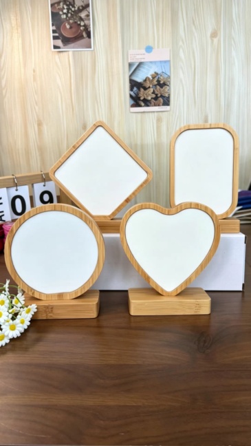 Custom Sublimation Blank Bamboo Photo Frame Wholesale - Heat Transfer Wedding Commemorative Frame - Personalized Memorial Gift for Anniversaries & Events