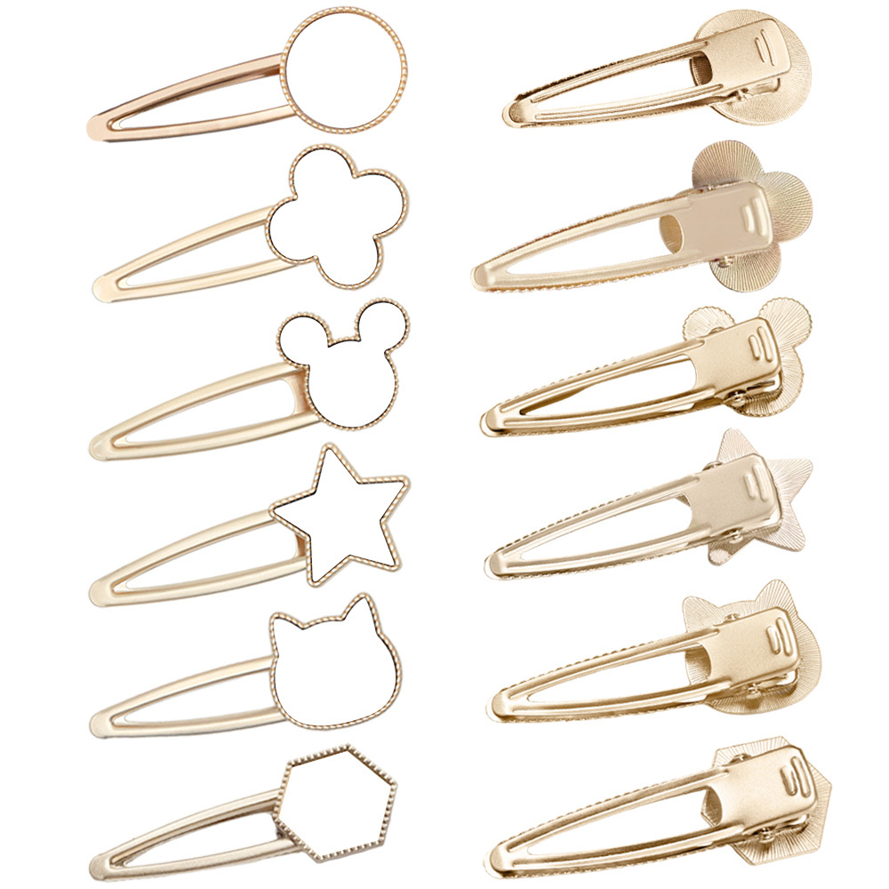 Sublimation Zinc Alloy Hair Clip Blanks - 11 Styles DIY Heat Transfer Hairpin Personalized Gift for Girls & Women