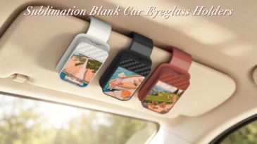 Sublimation Sunglasses Clip Blanks - DIY Custom Heat Transfer Eyeglass Holder Clip with Blank PET Insert