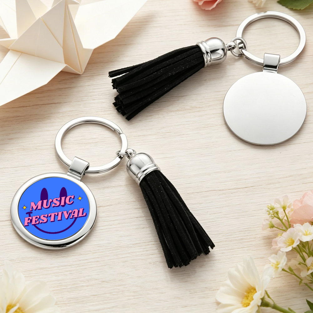 Sublimation Blank Keychain - 7 Styles Zinc Alloy Hanging Ornament for Backpack DIY Custom Heat Transfer Accessory