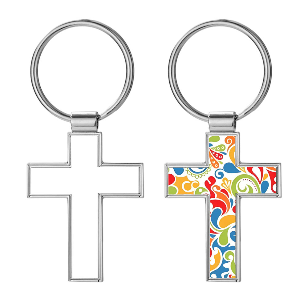 Sublimation Blank Keychain - 7 Styles Zinc Alloy Hanging Ornament for Backpack DIY Custom Heat Transfer Accessory