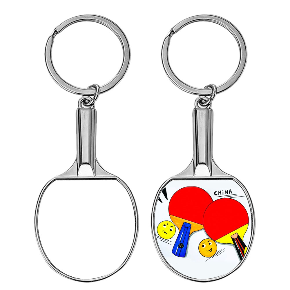 Sublimation Blank Keychain - 7 Styles Zinc Alloy Hanging Ornament for Backpack DIY Custom Heat Transfer Accessory