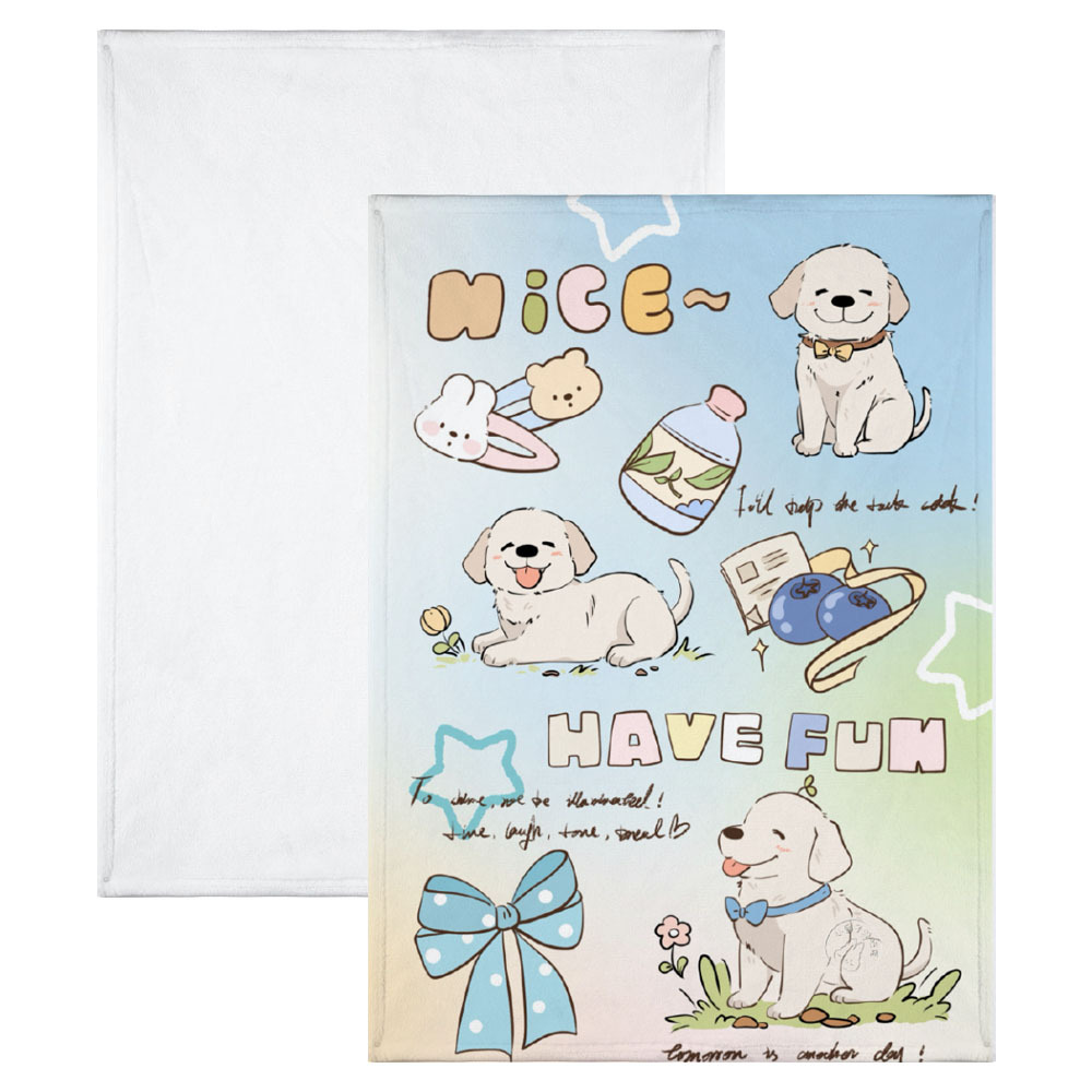 Wholesale Sublimation Flannel Blanket Blanks - 3 Sizes Soft & Breathable Fleece for Pet Accessories DIY Custom Printing