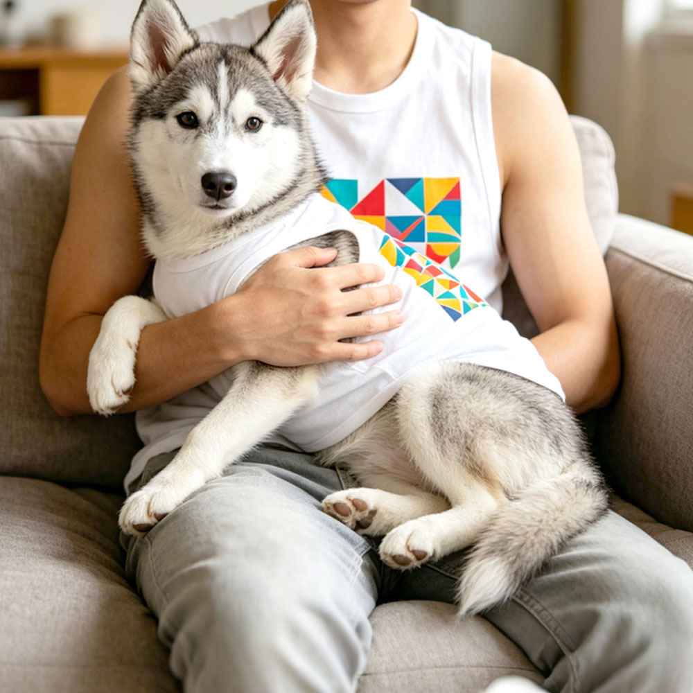 Sublimation Dog Harness Tank Top Blanks - Premium Polyester Pet Clothes with 4 Sizes for DIY Custom Heat Transfer Printing