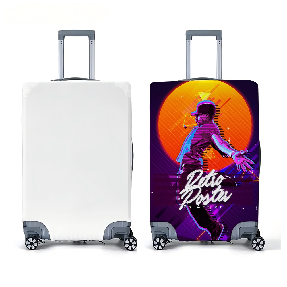 Custom Sublimation Luggage Cover Blanks - DIY Premium Cloth Suitcase Protector for Travel Accessories Personalized Printing