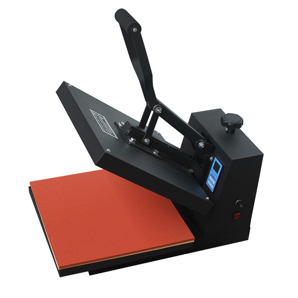 New Sublimation 38x38cm Manual Heat Press Machine - DIY Clamshell Transfer Printer for Phone Case / T-Shirt / Photo Panel & Flat Blanks