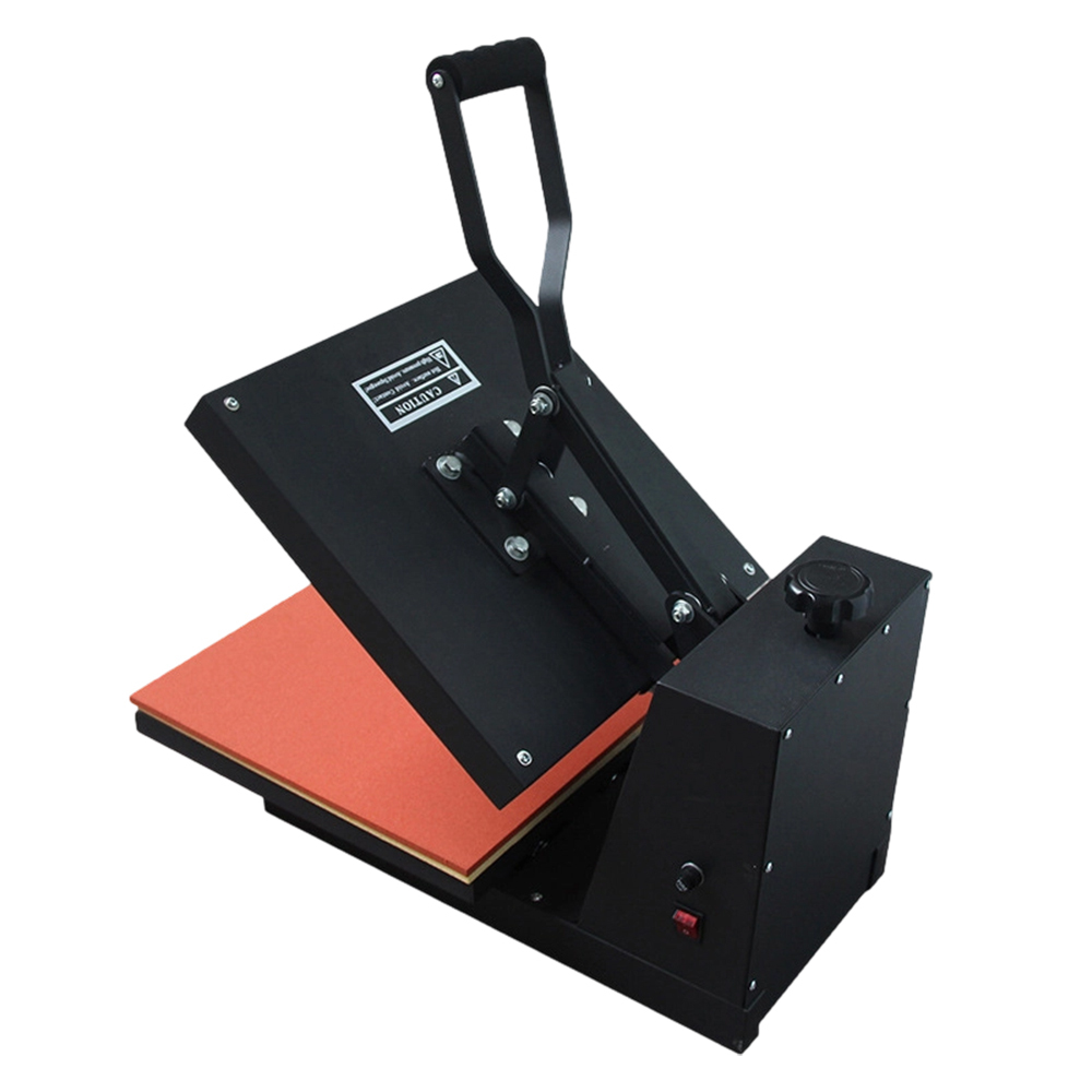 New Sublimation 38x38cm Manual Heat Press Machine - DIY Clamshell Transfer Printer for Phone Case / T-Shirt / Photo Panel & Flat Blanks