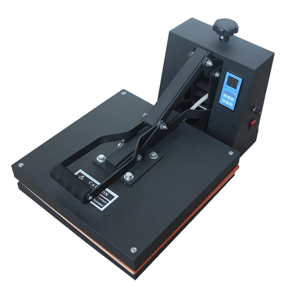 New Sublimation 38x38cm Manual Heat Press Machine - DIY Clamshell Transfer Printer for Phone Case / T-Shirt / Photo Panel & Flat Blanks