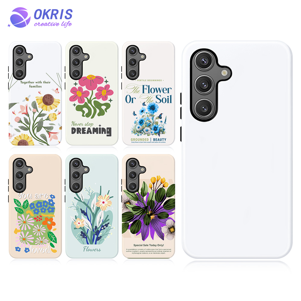 Sublimation 3D 2in1 Phone Case Glossy Blanks with Special Offer for Samsung - DIY Customizable Film Dual-Layer Protective Phone Shell