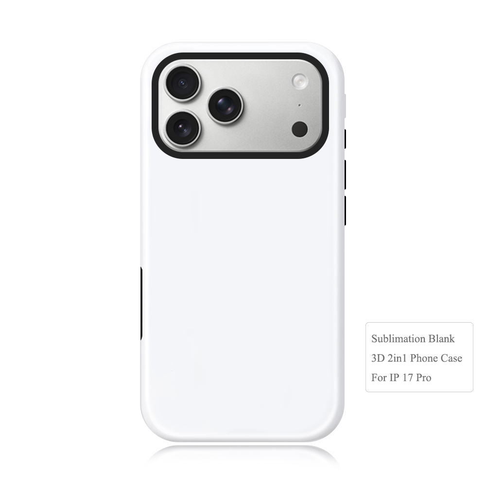 Sublimation Phone Case Blanks for iPhone Series - 3D 2in1 Double Layer Phone Cover DIY Custom Phone Shell Promotional Gift for iPhone 17/17 Air/17 Pro Max