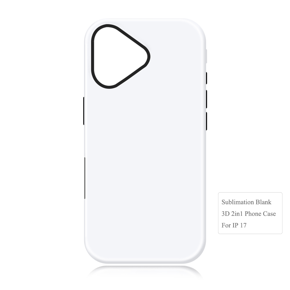 Sublimation Phone Case Blanks for iPhone Series - 3D 2in1 Double Layer Phone Cover DIY Custom Phone Shell Promotional Gift for iPhone 17/17 Air/17 Pro Max