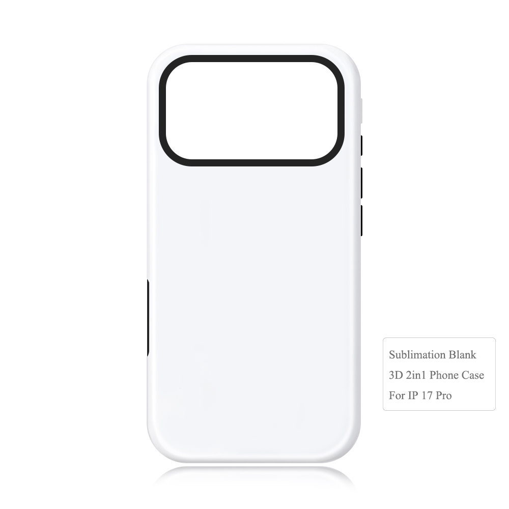 Sublimation Phone Case Blanks for iPhone Series - 3D 2in1 Double Layer Phone Cover DIY Custom Phone Shell Promotional Gift for iPhone 17/17 Air/17 Pro Max