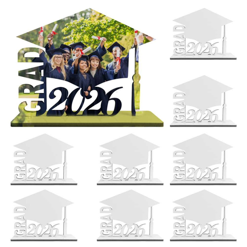 Sublimation Photo Frame Blanks - 9 Styles MDF Personalized Photo Panel Memorial Gift for Wedding & Graduation Souvenir Display