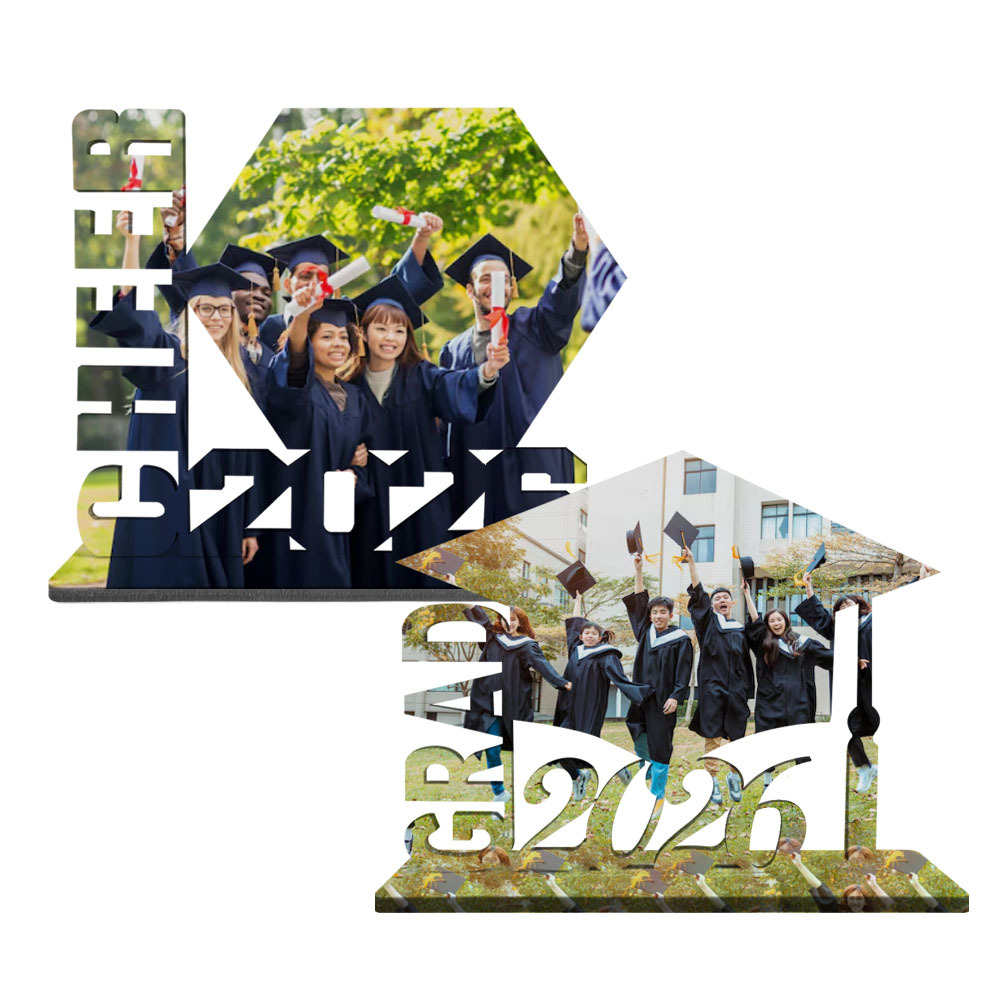 Sublimation Photo Frame Blanks - 9 Styles MDF Personalized Photo Panel Memorial Gift for Wedding & Graduation Souvenir Display