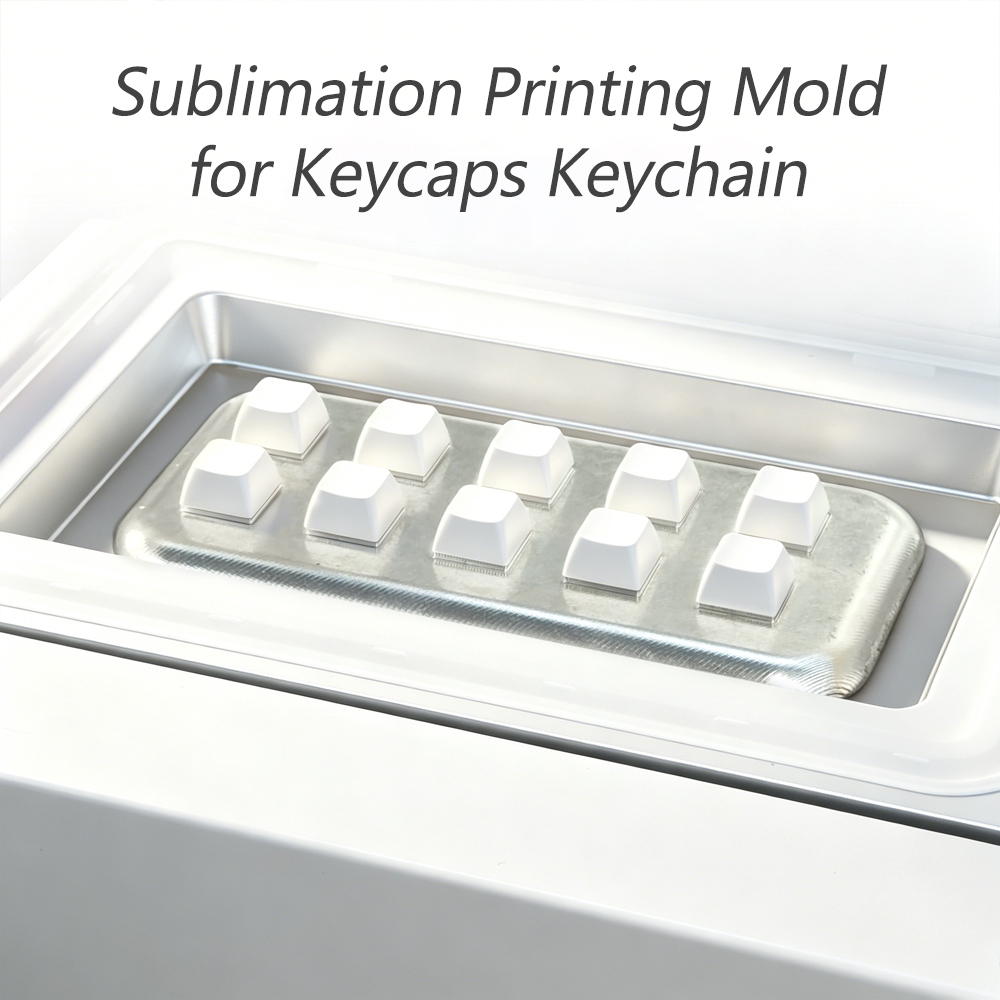Sublimation Printing Jig - DIY Custom Keycaps & Fidget Keychain Heat Transfer Alignment Tool for Keyboard Keycaps and Keychain Blanks
