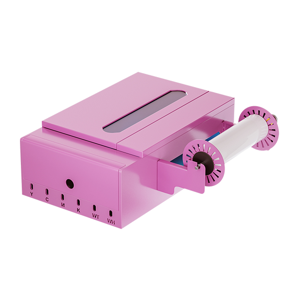 DTF Heat Transfer Printer - 6 Color Ink Cartridges Roll to Roll Printer with A3/A4 Size Available for T Shirt Garment DIY Printing