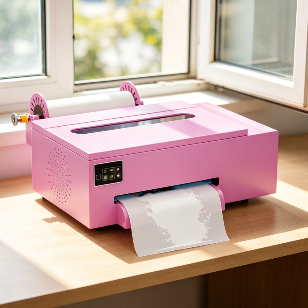 DTF Heat Transfer Printer - 6 Color Ink Cartridges Roll to Roll Printer with A3/A4 Size Available for T Shirt Garment DIY Printing