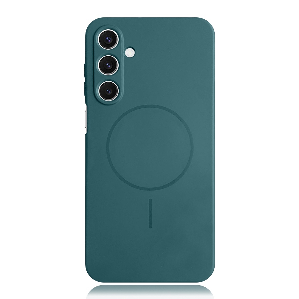 Hot Selling Trendy Solid Color Imitation Magnetic Phone Case - Shockproof Magnetic Cover with Built-In Magnet for Wireless Charging
