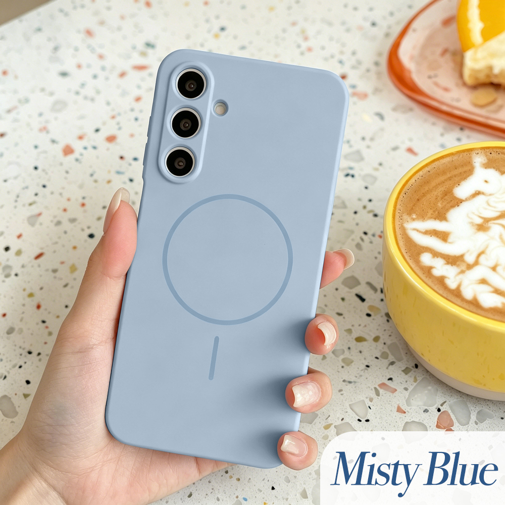 Hot Selling Trendy Solid Color Imitation Magnetic Phone Case - Shockproof Magnetic Cover with Built-In Magnet for Wireless Charging